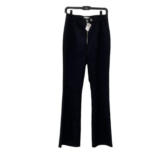 A.L.C. Navy Wool Blend Flared Pants - Picture 9 of 9
